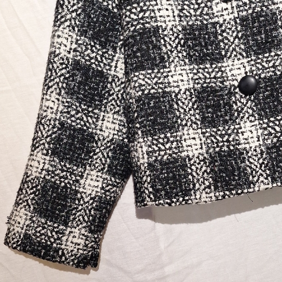 Vintage Checkered Pea Coat, East 5th brand, Sz 16, NWOT - Picture 8 of 13